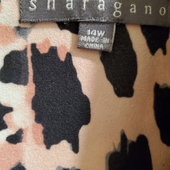 Sharagano Cheetah Print Dress Size 14W - Picture 3 of 4